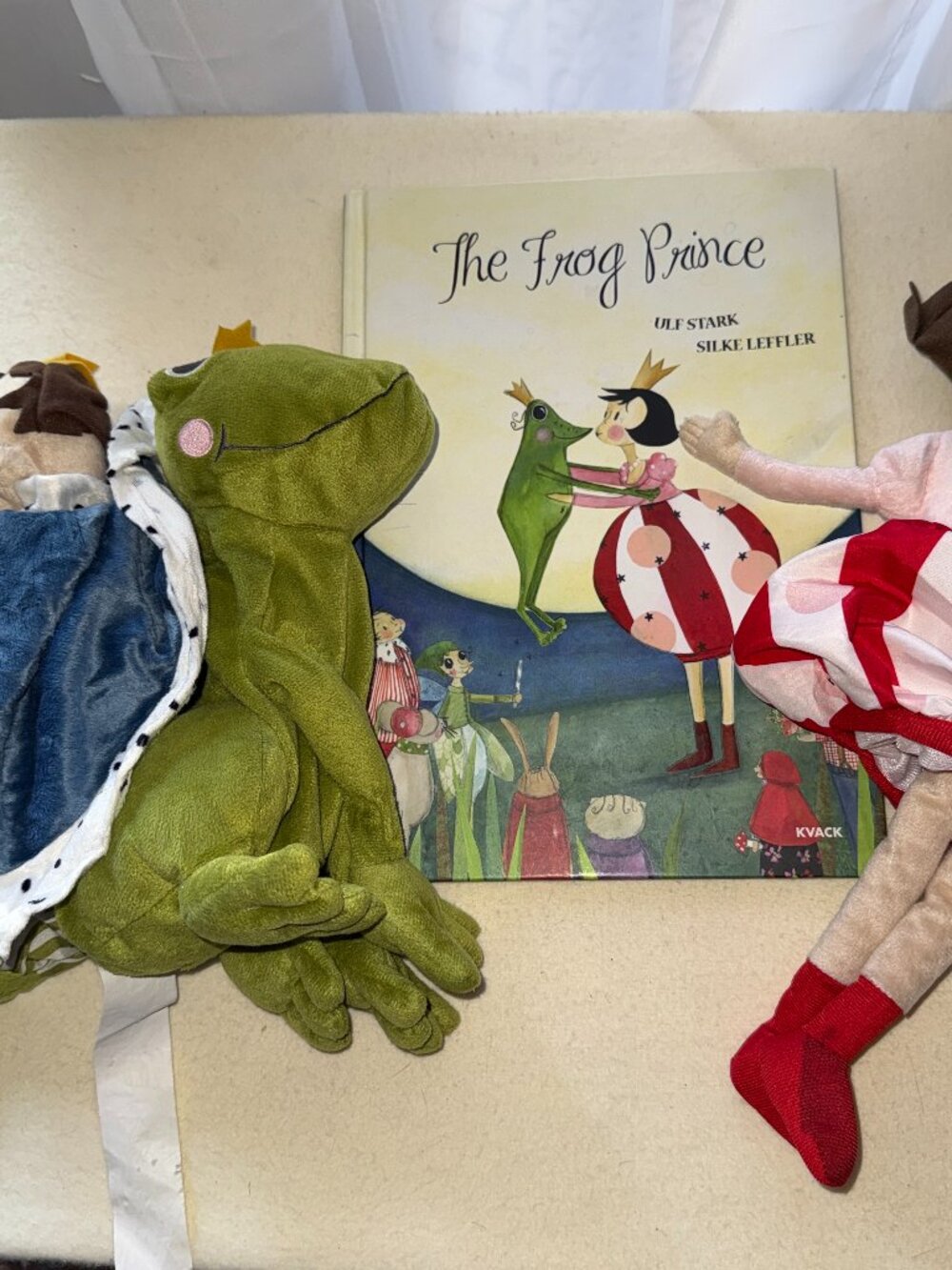 3pc IKEA Frog Prince Plush Toy KVACK Princess Doll 2-in-1 Stuffed Animal wBOOK